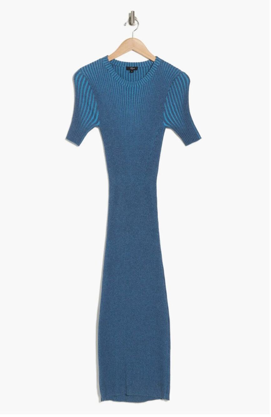 Rails Genesis Back Cutout Cotton Cashmere Rib Midi Dress - XS